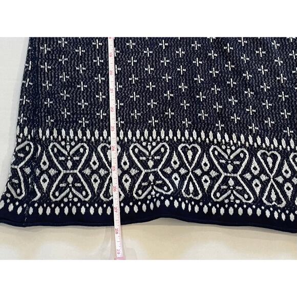 Free People Intimately Cotton Blend Navy Gray Long Hoodie Tie / Lace Up Neck, XS - Picture 11 of 11